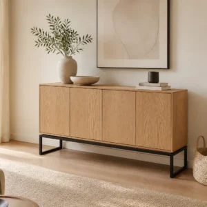 Vale Console Cabinet in natural oak finish
