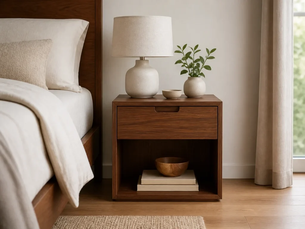 Soren Nightstand in walnut finish
