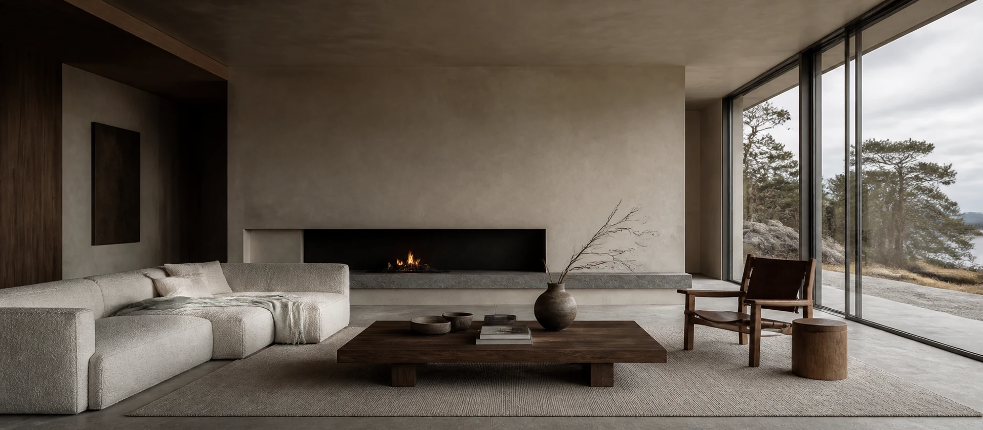 Quiet Nordic residence with sculptural furniture and warm daylight